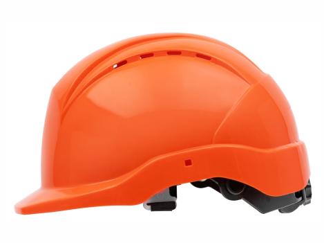 Nitras Head Protect 9500 Schutzhelm mit Größenregulierung und Kinnriemen, orange